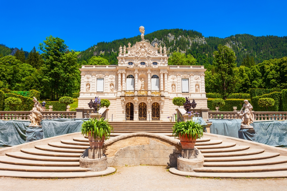 Linderhof Palace front Linderhof Palace front